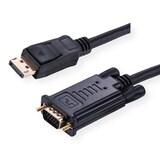 thumbnail of ROLINE Kabel DisplayPort-VGA, DP ST - VGA ST, schwarz, 1 m