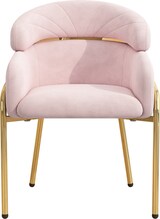 thumbnail of Esszimmerstuhl Samt Rosa 79x53x45 cm mit Metallbeinen ergonomischer Sitz komfortabel pflegeleicht modern für Essbereich Wohnbereich
