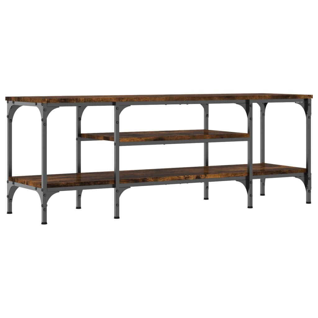 Helloshop26 - Multimedia-TV-Ständer TV-Regal Sideboard TV-Schrank Esszimmer Wohnzimmer Schlafzimmer geräucherte Eiche 121 x 35 x 45 02_0027324