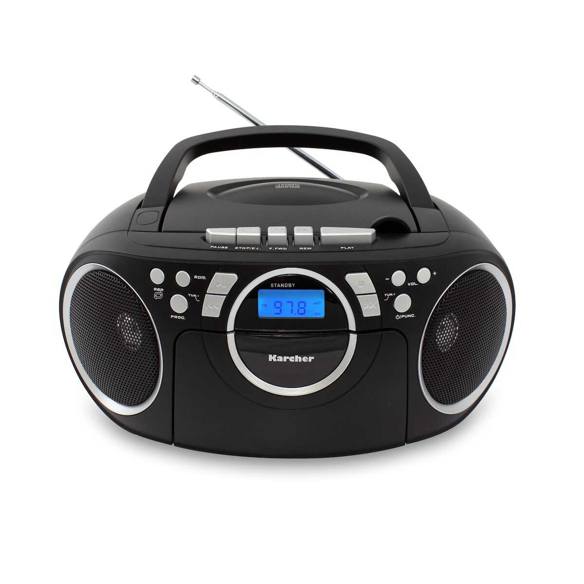 Kärcher Karcher RR 5042 tragbares Radio mit CD-Player und Kassettenspieler (Batterie-/Netzbetrieb, AUX-In)