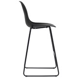 thumbnail of Décoshop26 - Lot de 2 tabourets de bar x2 chaises haute siège en plastique noir cadre en métal DEC029403