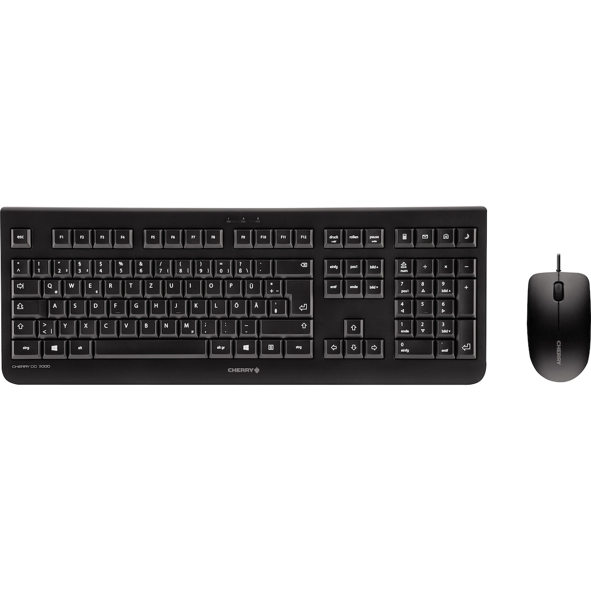 Cherry DC 2000 Tastatur-und-Maus-Set USB Französisch Schwarz