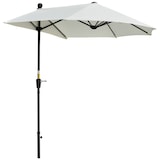 thumbnail of Sombrilla de pared de jardín 200x190x240 cm parasol de terraza con manivela poste de acero y base cruzada anti-UV para terraza balcón crema