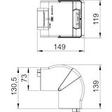 thumbnail of OBO Bettermann Außeneck GK-AH70110RW 6274210