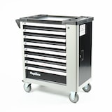thumbnail of Mephisto Werkzeugwagen Werkstattwagen mit Edelstahlablage und 8 von 8 Schubladen mit Chrom-Vanadium Werkzeug in Soft Inlays mit Carbonoptik