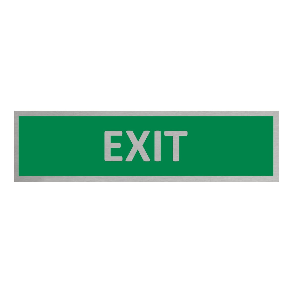CombiCraft Aluminium Türschild Exit 165x45mm mit 3M-Tape zur Befestigung, einfache Kennzeichnung von Räumen und Bereichen
