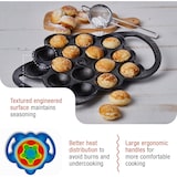 thumbnail of Sartén Hierro Fundido Esmaltado Mini Pancakes, Poffertjes, Provoletera Apta Inducción, Barbacoa, Victoria, VIC-PRE39233 Negro