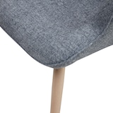 thumbnail of SalesFever Polstersessel Webstoff | Gestell Metall Holzoptik Eiche | B 80 x T 99 x H 92 cm | grau
