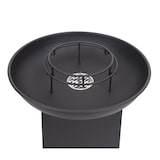 thumbnail of Taça de fogo com placa de grelhar HWC-K97 Fossa de fogo Cesto de fogo para churrasco Placa de cozinha exterior, aço inoxidável ~ Ø59cm preto