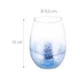 thumbnail of Relaxdays Weingläser ohne Stiel, 2er Set, Rotweinbecher, je 500 ml Fassungsvermögen, Wassergläser, Dessertgläser, blau