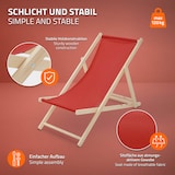 thumbnail of ECD Germany 10er Set Liegestuhl klappbar Rot, Holz, verstellbare Rückenlehne mit 3 Positionen, bis 120 kg, Gartenliege Sonnenliege Strandliege