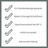 thumbnail of Decoper ® Kissenfüllung waschbares Innenkissen Bezug aus 100% Baumwolle | Füllung aus Polyester | Dekokissen und Kopfkissen | 30 x 50 cm
