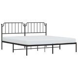 thumbnail of vidaXL Bedframe met hoofdbord metaal zwart 193x203 cm