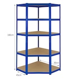 thumbnail of Monster Racking 5 x T-rax Stellingkasten - 90x45x180 cm - Blauw