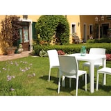 thumbnail of Tavolo quadrato 80x80 Ole' rattan color bianco. Marchio Grandsoleil.