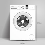 thumbnail of homeX Waschmaschine 7kg | Frontlader mit 1200 U/Min. | Inverter Motor | AquaStop | Schontrommel | EEK B | WF712B-W weiß