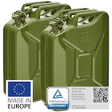 thumbnail of BW® Kraftstoffkanister Metall Benzinkanister 2x 20 Liter - Olivgrün - RAL 6003 - TÜV-geprüft und UN-Zulassung - Made in Europe