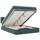 thumbnail of vidaXL Ottoman-Bett mit Matratze & LEDs Dunkelgrün 140x190 cm Samt