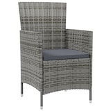 thumbnail of vidaXL 9-tlg. Garten-Essgruppe mit Kissen Poly Rattan Grau