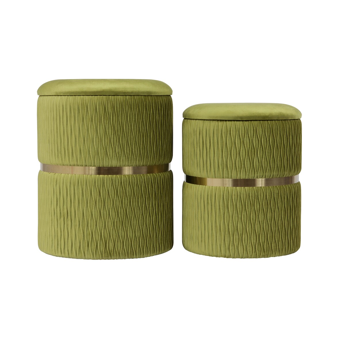 Hocker Aileene 100 2er-Set Pistachio-Grün
