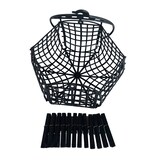 thumbnail of MUEBLEAR - Conjunto de cesto plástico preto + pinças 21x17x11cm