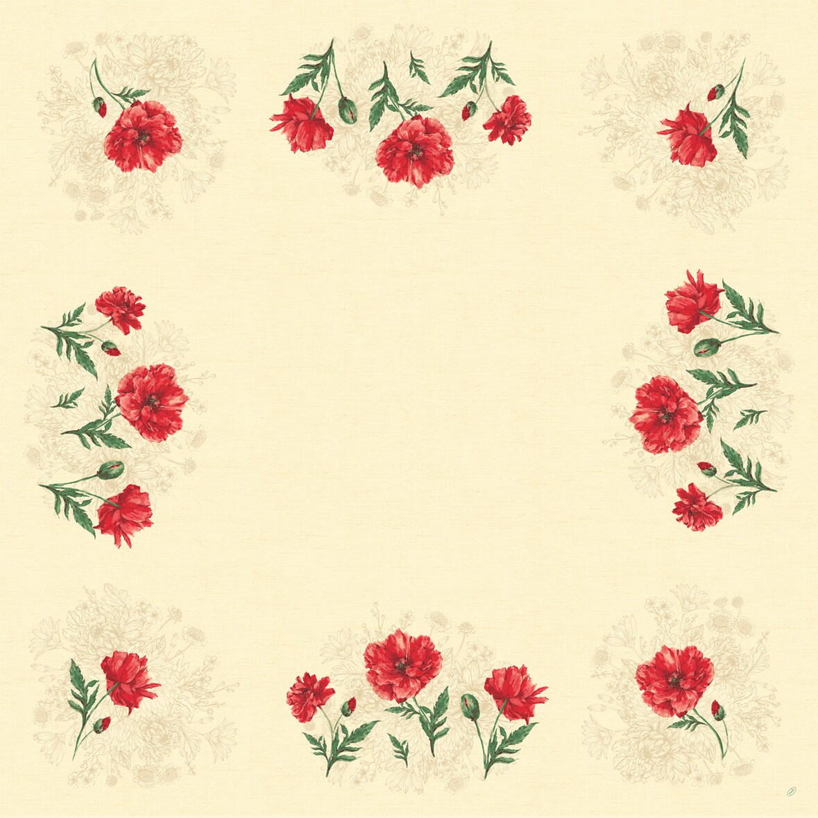 Duni Dunisilk®-Mitteldecke 84 x 84 cm Monique, 100 Stk/Krt (5 x 20 Stk)