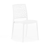 thumbnail of Set van 4 stapelbare stoelen van polypropyleen met glasvezel, voor tuin of binnengebruik, waterafstotend en duurzaam, modern design – ALINA – Wit