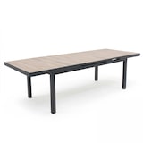 thumbnail of Table extensible en aluminium et céramique marron
