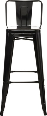 thumbnail of Barhocker LEKEL - Metall Schwarz 44x43x96 cm | Barstuhl Mit Lehne Tresenhocker Tresenstuhl Kneipenhocker Kneipenstuhl