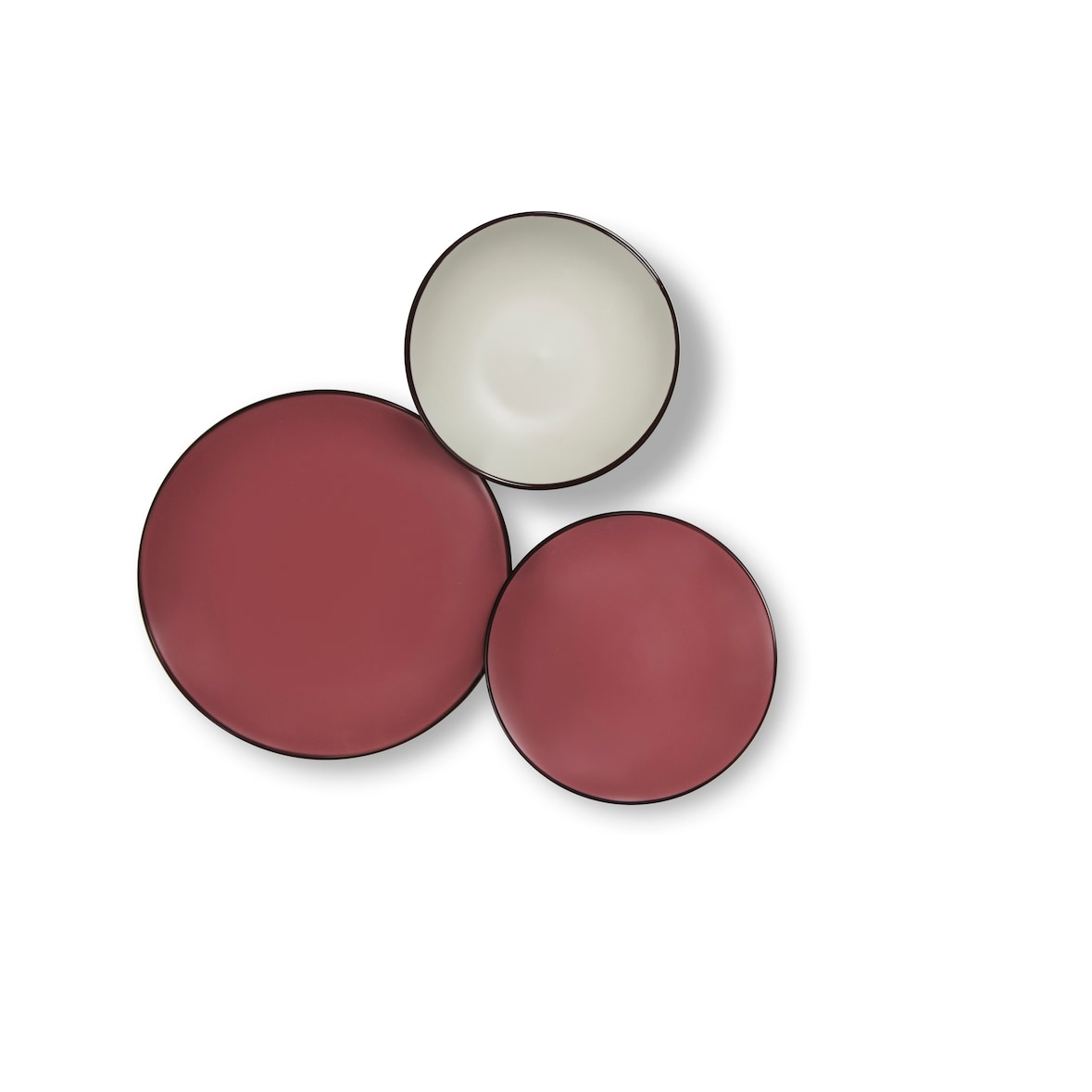 Excelsa servizio piatti 18 pezzi Pink Moon ceramica rosso