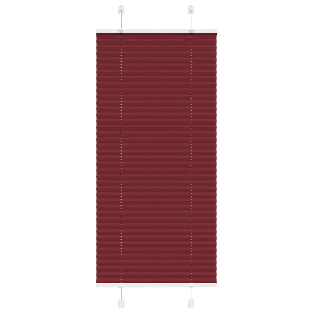 vidaXL Plissé rolgordijn 65x100 cm stofbreedte 64,4 cm bordeauxrood