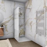 thumbnail of Walk In Dusche Begehbare Duschwand Glas Duschabtrennung Duschtrennwand Glastrennwand Glaswand mit NANO-Beschichtung halbmatt Mittelteil 140cm