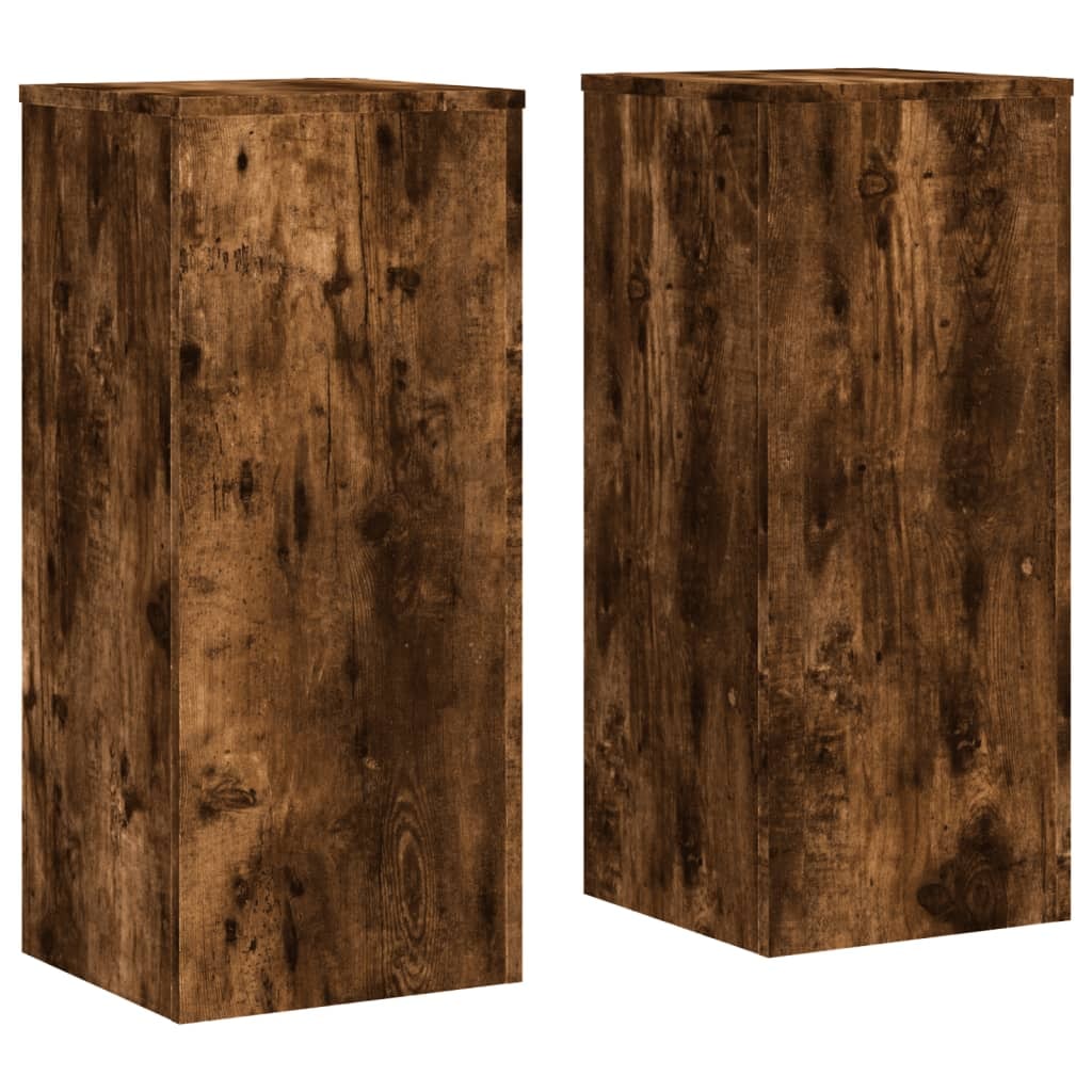 Helloshop26 - Pflanzenständer Blumenmöbel 2er-Set Holzwerkstoff braun 02_0045303