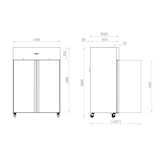thumbnail of A.C.L - Armoire réfrigérée négative 2 portes pleines 1200 L - Finition Inox