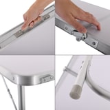 thumbnail of Klapptisch, 3-fach höhenverstellbar, klappbar, Falttisch 120 x 60 cm, Weiß, Raburg Lukas