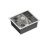 thumbnail of Gasfrit – Lavello da cucina da incasso per piano di lavoro in acciaio inox colore grigio, 1 vasca 470 x 410 mm