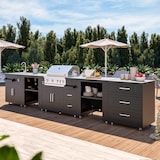 thumbnail of 5-delige hoekbuitenkeuken met gootsteen en barbecue