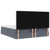 thumbnail of vidaXL Ottoman-Bett mit Matratzen Dunkelgrau 160x200 cm Samt
