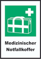 thumbnail of Medizinischer Notfallkoffer A4 Rückseite selbstklebend Schild