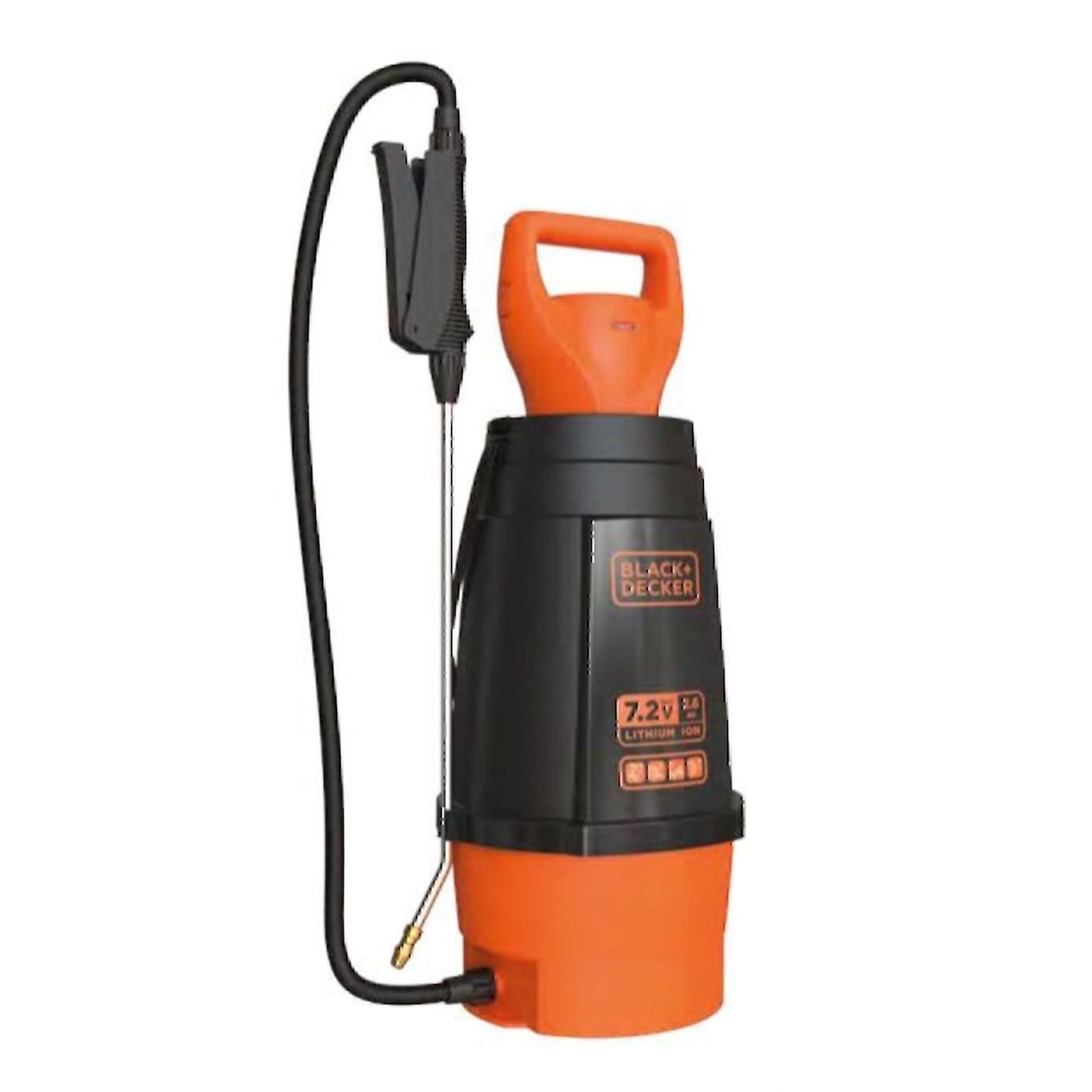 Black and Decker BXSPBS07E, pulverizador batería 7l, 2 bar, 0.37 l/min, batería 7.2V 2.6Ah, Indicador de carga LED