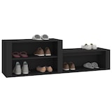thumbnail of vidaXL Schuhschrank Schwarz 150x35x45 cm Holzwerkstoff
