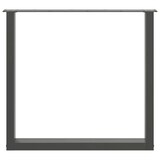 thumbnail of Helloshop26 - Juego de 3 patas de mesa de comedor ajustables en forma de U 80 x 73 cm estilo moderno acero antracita 02_0057446