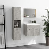 thumbnail of kleankin Conjunto de Móveis Casa de Banho 3 Peças com Espelho Móvel com Lavatório Cerâmico e Coluna de Casa de Banho Cinza