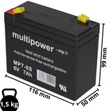 thumbnail of Multipower Blei-Akku MP7-6S Pb 6V 7Ah