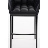 thumbnail of Conjunto de 2 bancos de bar DAMASO em imitação de pele com estrutura de 4 pernas preto/preto