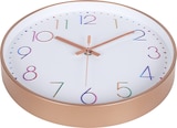 thumbnail of IvoQ Moderne Wanduhr - Leises Uhrwerk - Roségold & farbige 3D-Ziffern - Analog - Nicht tickend - 30 cm