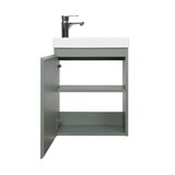 thumbnail of Meuble lave-mains LISA vert + miroir rectangulaire