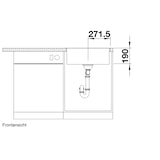 thumbnail of Blanco Silgranit Rechteckiges Spülbecken  Subline 500-IF/A SteelFrame Weiß 50 x 40 cm