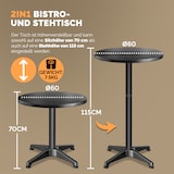 thumbnail of CASARIA® 2-in-1 Stehtisch höhenverstellbar 2er Set Schwarz