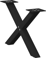 thumbnail of vidaXL Couchtischbeine X-Form 2 Stk. Schwarz 50x(30-31) cm Stahl